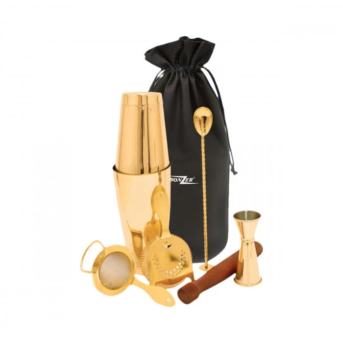 Bonzer 7 Piece Cocktail Kit Gold 1 Bonzer 7 Piece Cocktail Kit Gold