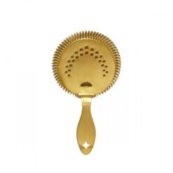 Bonzer Heritage Sprung Julep Strainer Gold