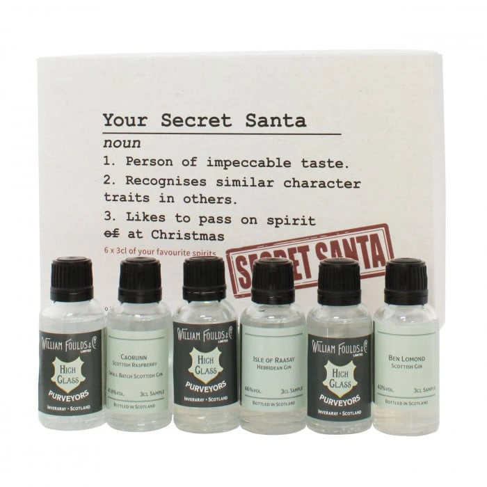 Secret Santa Christmas Gin Gift Set 1 Secret Santa Christmas Gin Gift Set