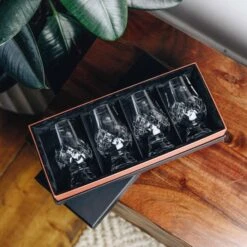 Glencairn 4 Crystal Cut Glasses 7 Glencairn 4 Crystal Cut Glasses -Liquor Discount Store glencairn cutcrystalglasses setof4 lifestyle 01