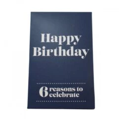 Happy Birthday (Dark Blue) 6 Reasons Gin Gift Pack -Liquor Discount Store happy birthday dark blue gin ps
