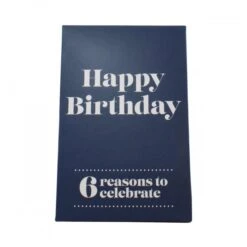 Happy Birthday (Dark Blue) 6 Reasons Whisky Gift Pack -Liquor Discount Store happy birthday dark blue ps