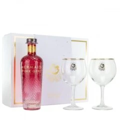 Mermaid Pink Gin Glass Gift Set