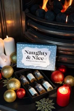 Naughty & Nice Whisky Gift Set - Blue -Liquor Discount Store naughty nice blue lifestyle01