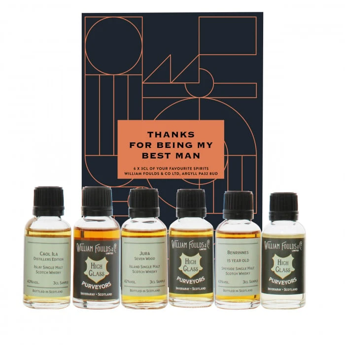 Thanks For Being My Best Man Copper & Black 6x3cl Whisky Gift Pack 1 Thanks For Being My Best Man Copper & Black 6x3cl Whisky Gift Pack