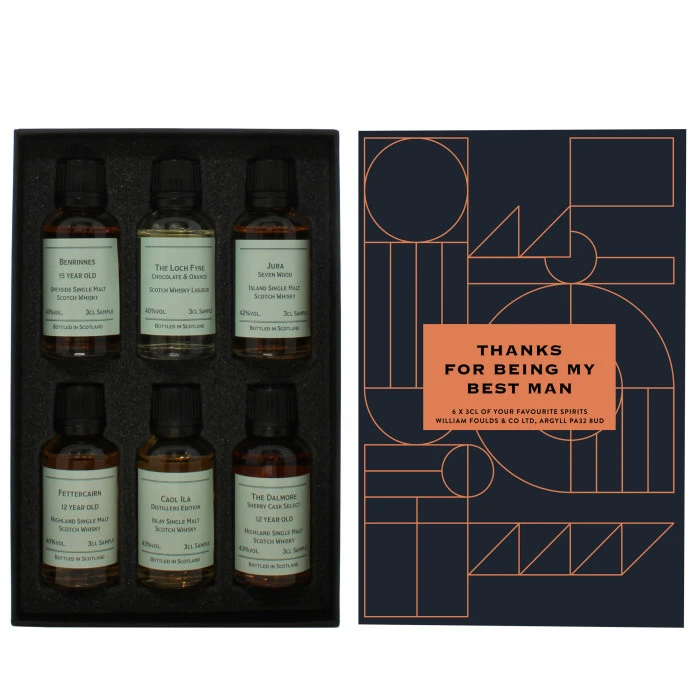 Thanks For Being My Best Man Copper & Black 6x3cl Whisky Gift Pack 2 Thanks For Being My Best Man Copper & Black 6x3cl Whisky Gift Pack - Image 2