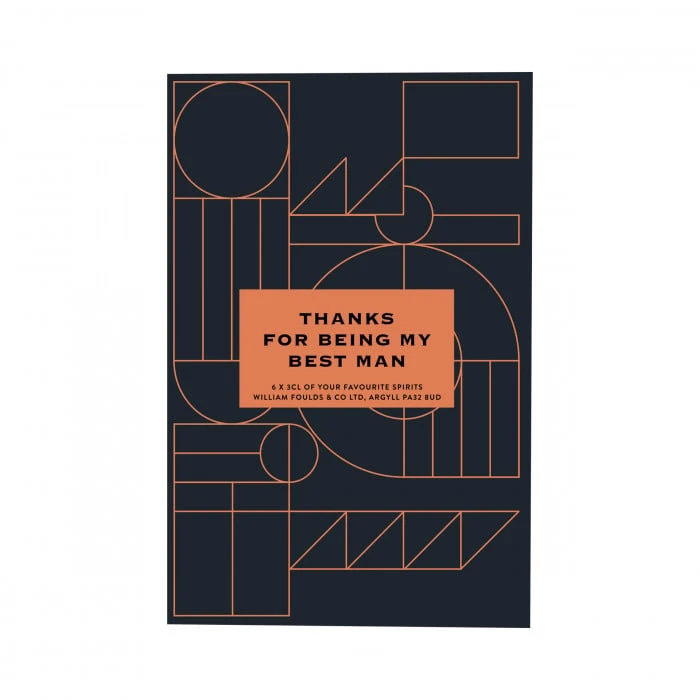 Thanks For Being My Best Man Copper & Black 6x3cl Whisky Gift Pack 3 Thanks For Being My Best Man Copper & Black 6x3cl Whisky Gift Pack - Image 3