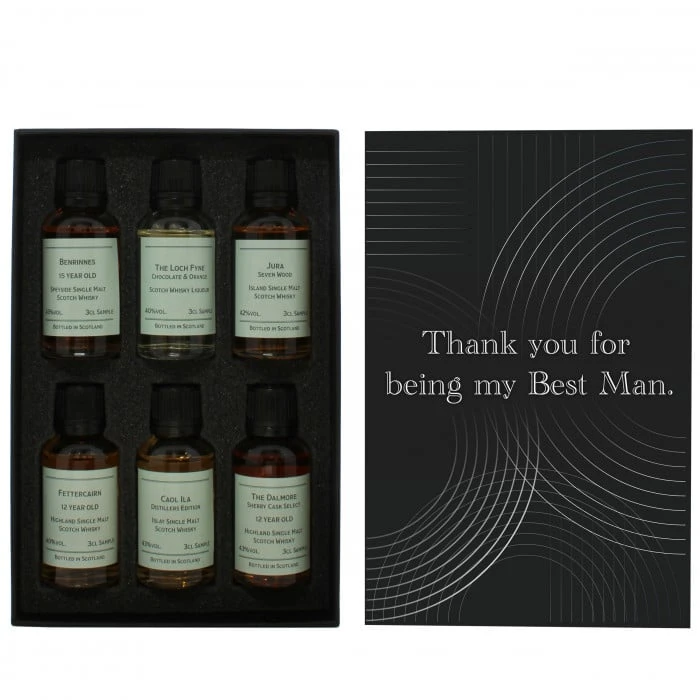 Thanks For Being My Best Man White & Black 6x3cl Whisky Pack - Image 2