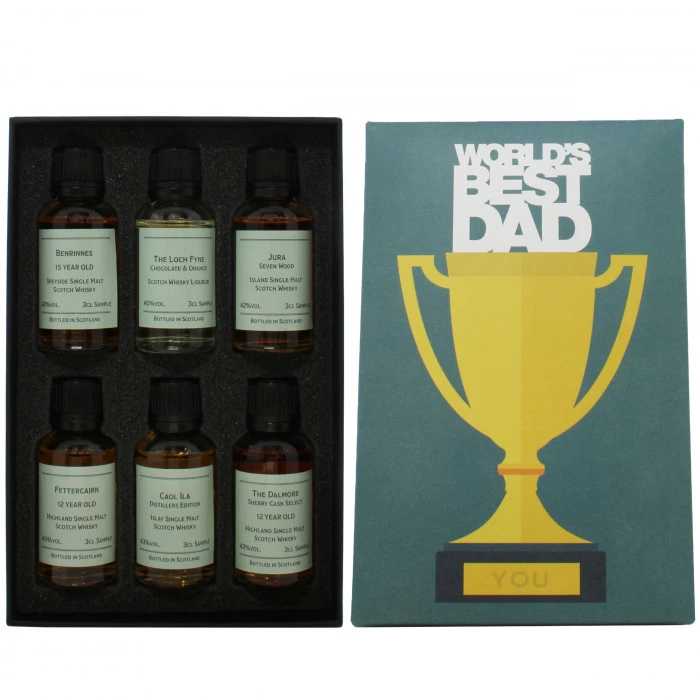 World's Best Dad 6x3cl Whisky Gift Set 2 World's Best Dad 6x3cl Whisky Gift Set - Image 2